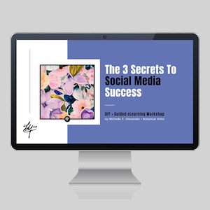 The 3 Secrets To Social Media Success • DIY + Guided eLearning Workshop (Video + PDF Presentations + Resources + Templates + Printables)