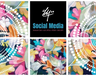 Social Media Artwork Set # 1 • Digital Media Design Templates (x10 Images) Design Ready Image BUNDLE!