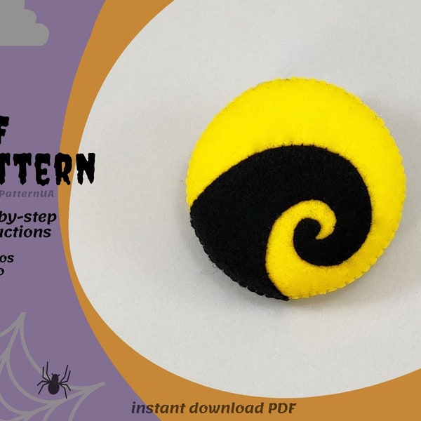 Moon and hill sewing pattern PDF Halloween ornaments, nightmare before christmas decor, DIY Halloween decor, sewing for beginners