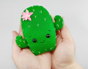 Plush cactus sewing pattern and tutorial, succulent sewing pdf, SVG digital download, felt pattern PDF, cactus DIY sewing project