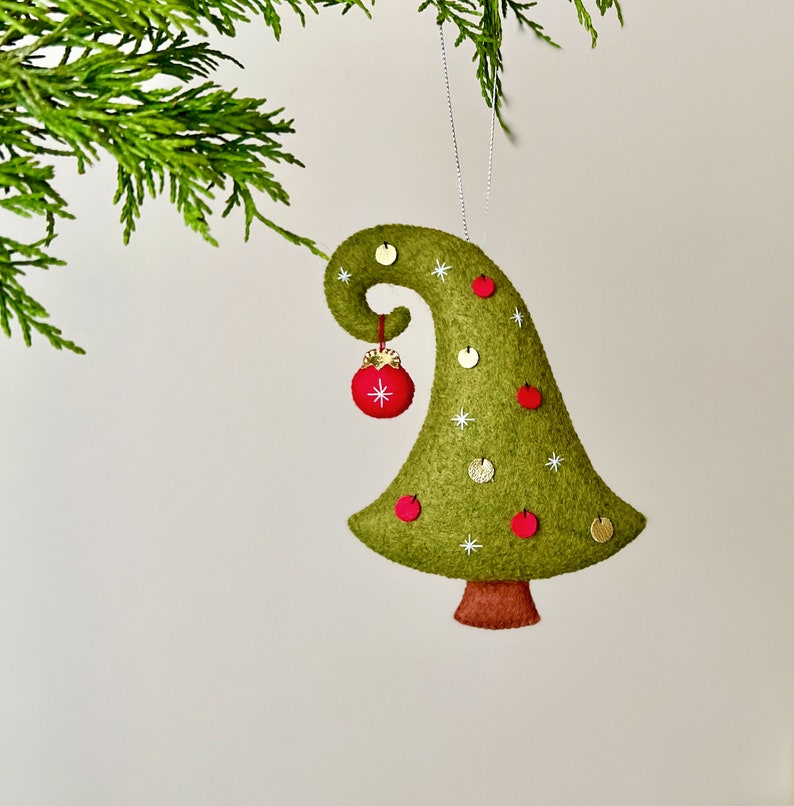 Sewing Pattern Felt Christmas Tree Decor PDF SVG Template Etsy