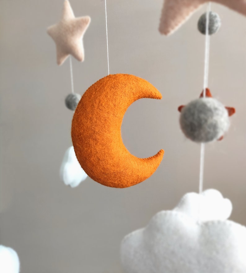 Baby Mobile Sewing Pattern PDF SVG DIY Felt Ornament Moon Etsy Canada