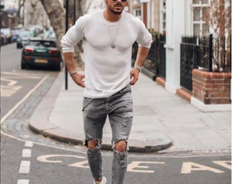 distressed jeans man
