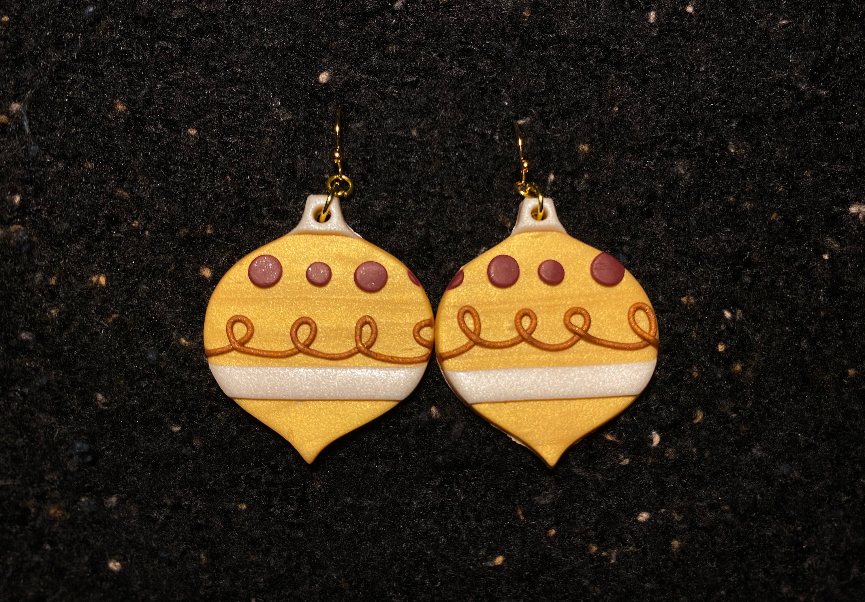 Ornament Earrings Polymer Clay Earrings Holiday Earrings Etsy