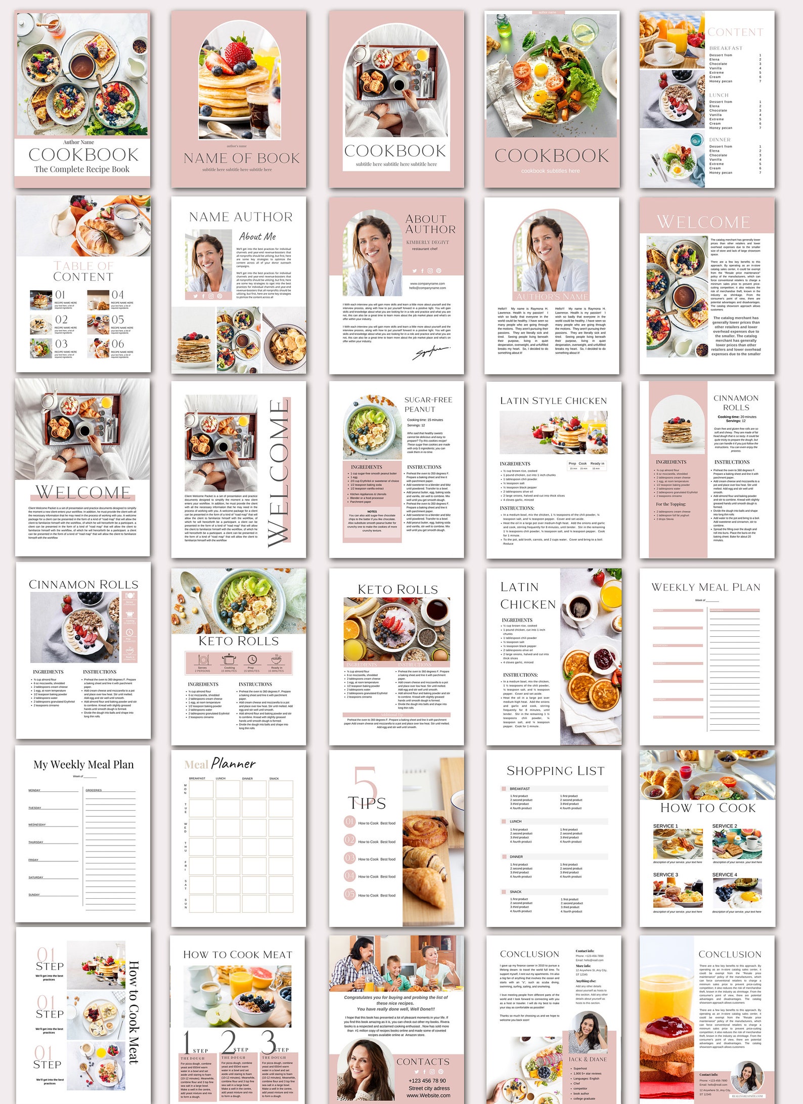 Cookbook Template Canva