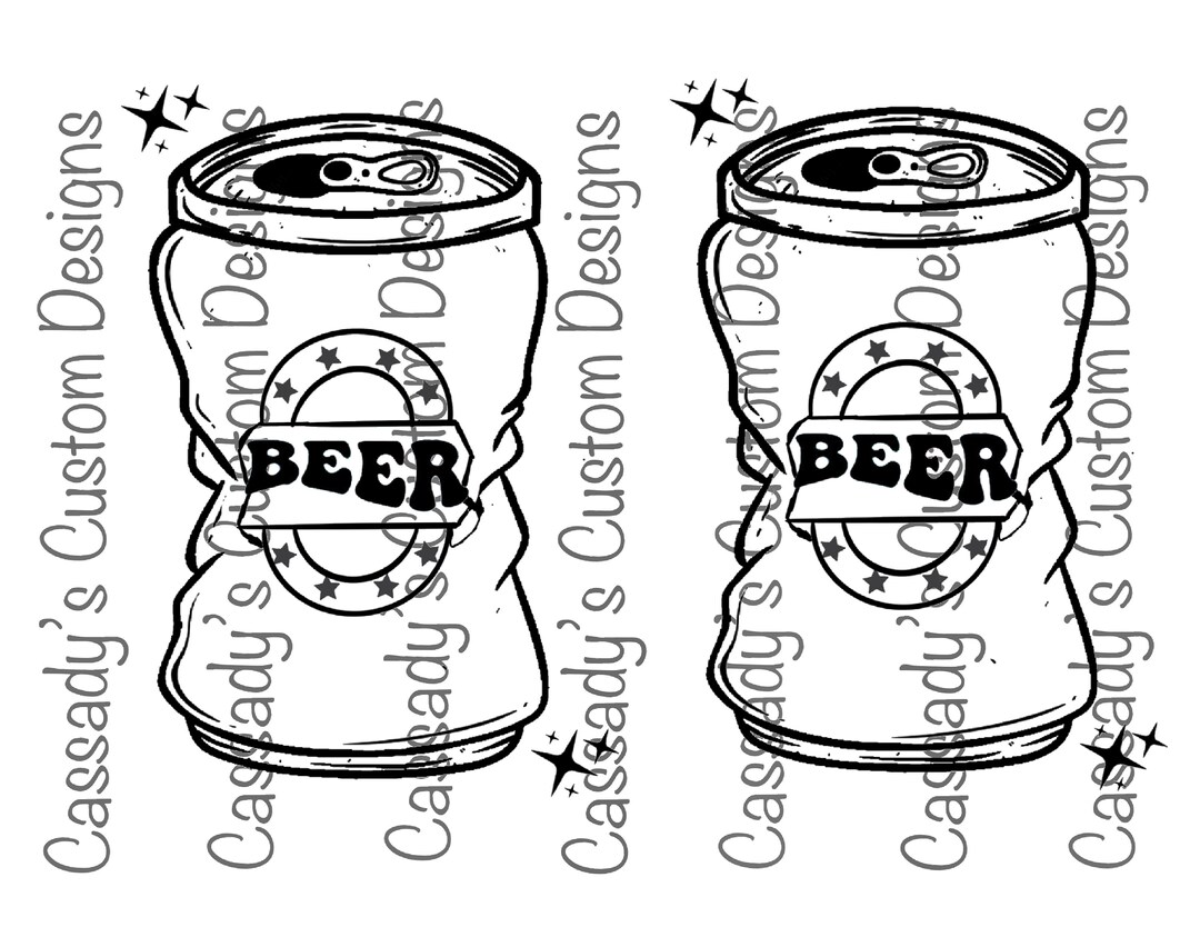 Beer Wavy Crushed Can PNG SVG File Etsy UK