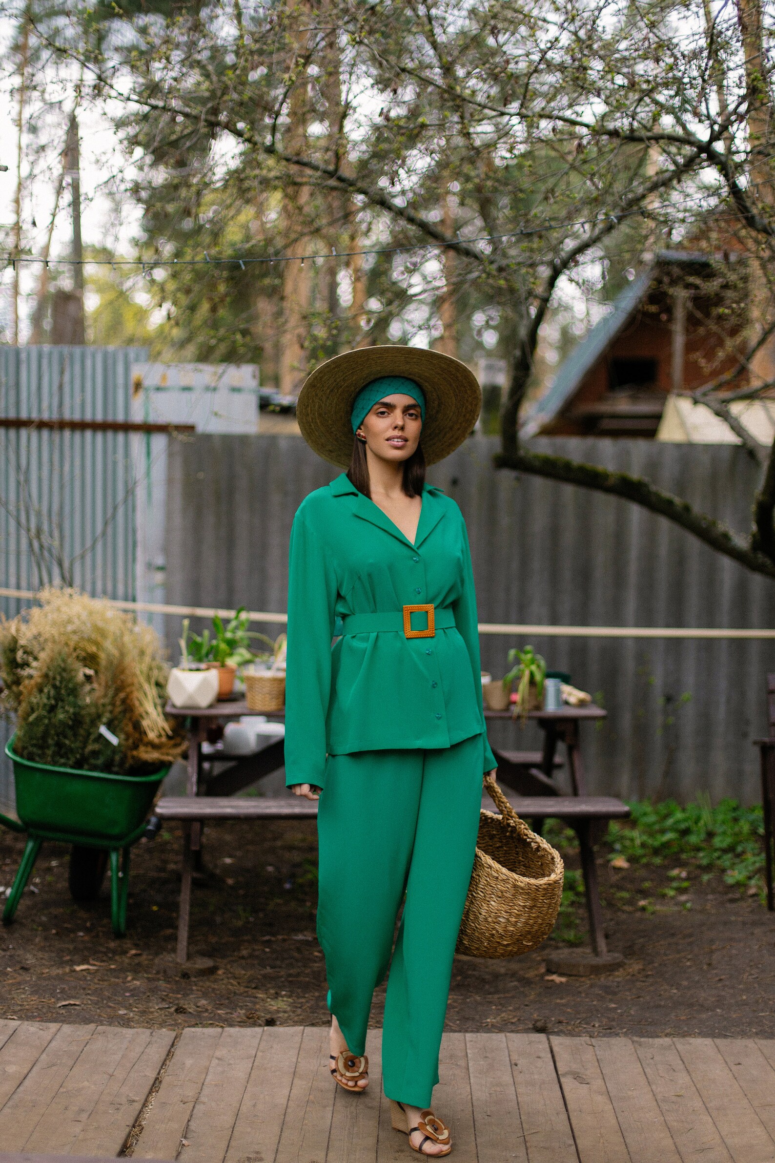 emerald green pant suit women's