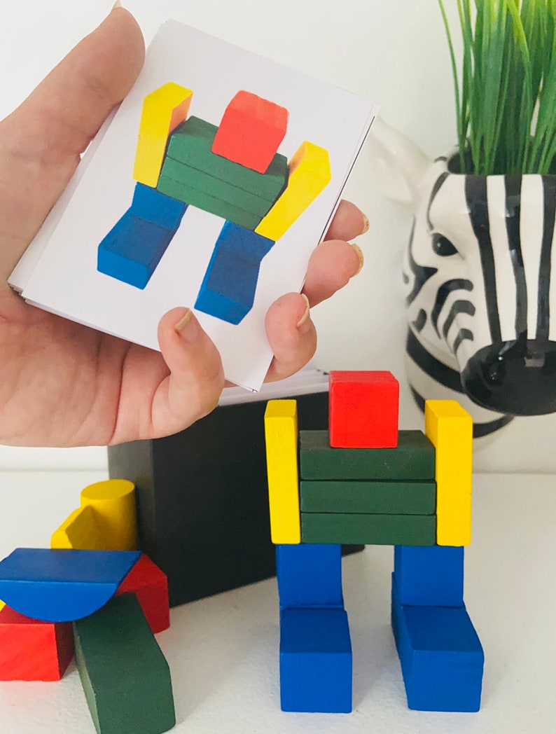 Block Matching Imitation Building lego therapy Autism Etsy