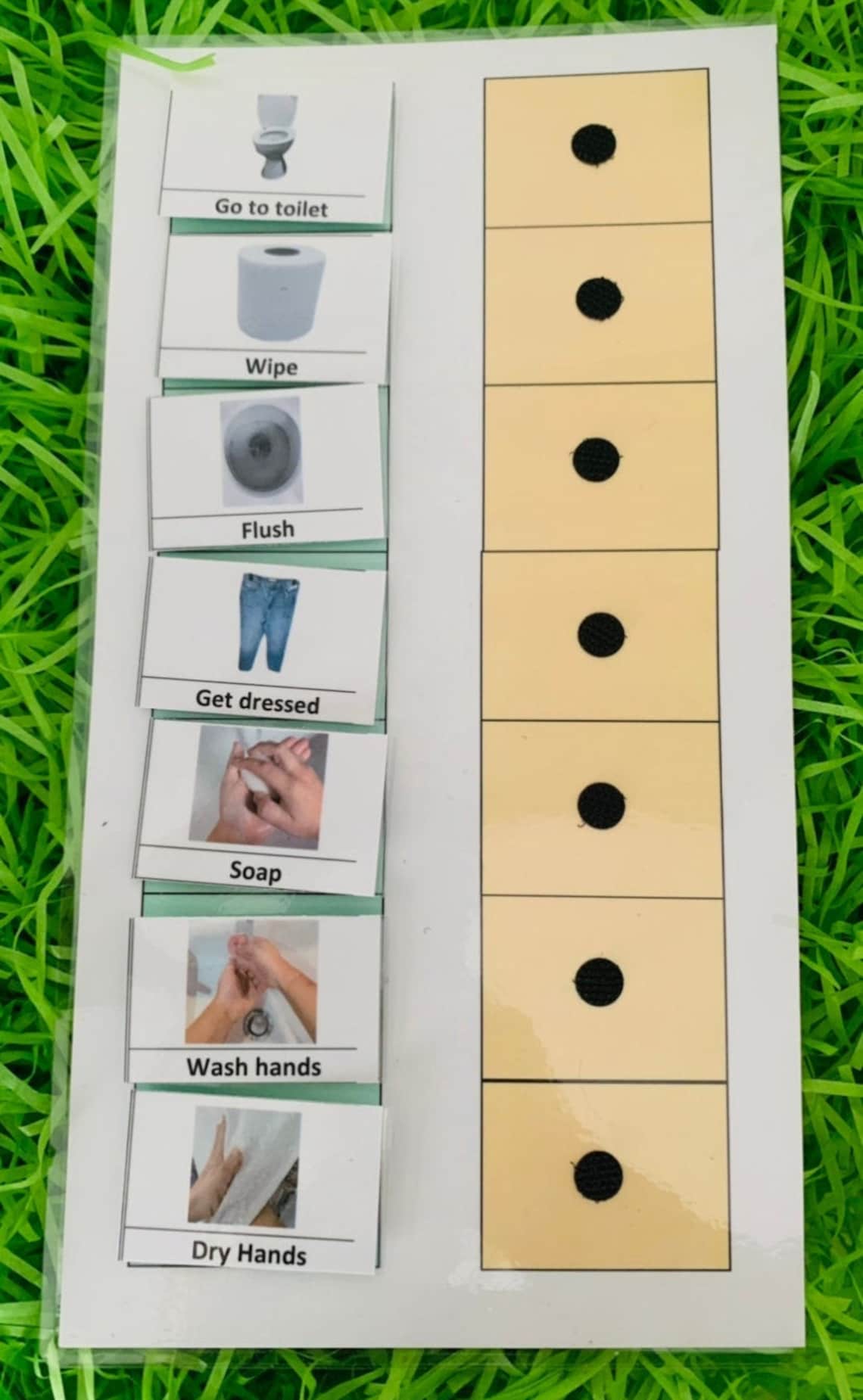 Toileting washing hands routine Visual Schedule | Etsy