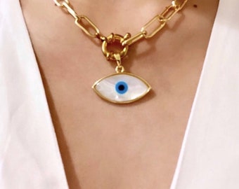 18\u201d Silver Lazurite 3rd Eye Chakra Necklace
