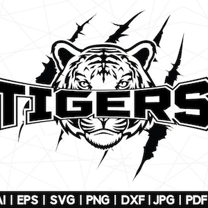Tigers svg, Tiger png, Tigers mascot svg, Tigers svg, Tigers school spirit svg, Tigers logo, Tigers sports hirt, Silhouette, Cricut files