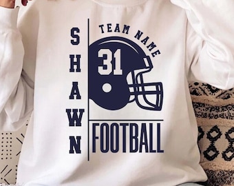 Personalized Football Team SVG, Custom Name & Number (Digital File)