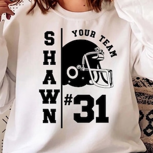 Football Svg Template, Team Shirt Design, Football Player Name and Number, Football Svg Files, Svg for Cricut, Silhouette Svg, Sublimation