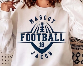 Personalized Football Team SVG, Cricut Silhouette Cut Files (Digital Download)