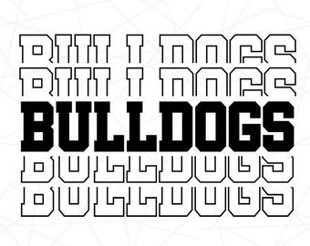 Camiseta con el espíritu escolar de los Bulldogs (SVG) (descarga digital)