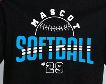 Equipo de sóftbol SVG PNG, diseño de camiseta, Cricut, silueta