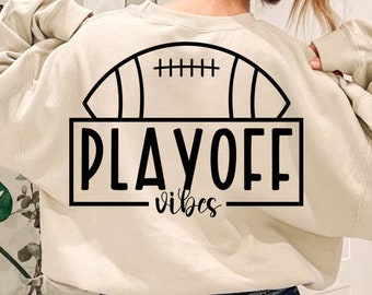 Archivo SVG de fútbol con ambiente de playoffs, corte de camiseta para el día del partido (descarga digital)