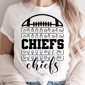 Stacked Chiefs SVG, Chiefs Football svg, Chiefs Mascot svg, School Spirit svg, School Team svg, Chiefs Cheer svg, Chiefs Vibes svg, Cricut