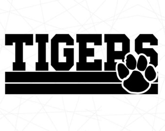 Tigers Mascot SVG, School Spirit Logo (Digital Files)