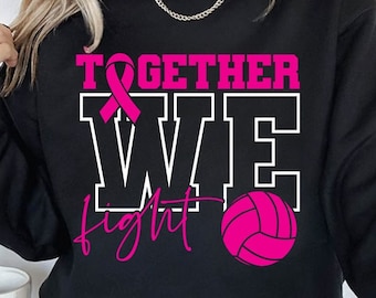 Volleyball Breast Cancer Awareness Svg, Pink Out Design (Digital Download)