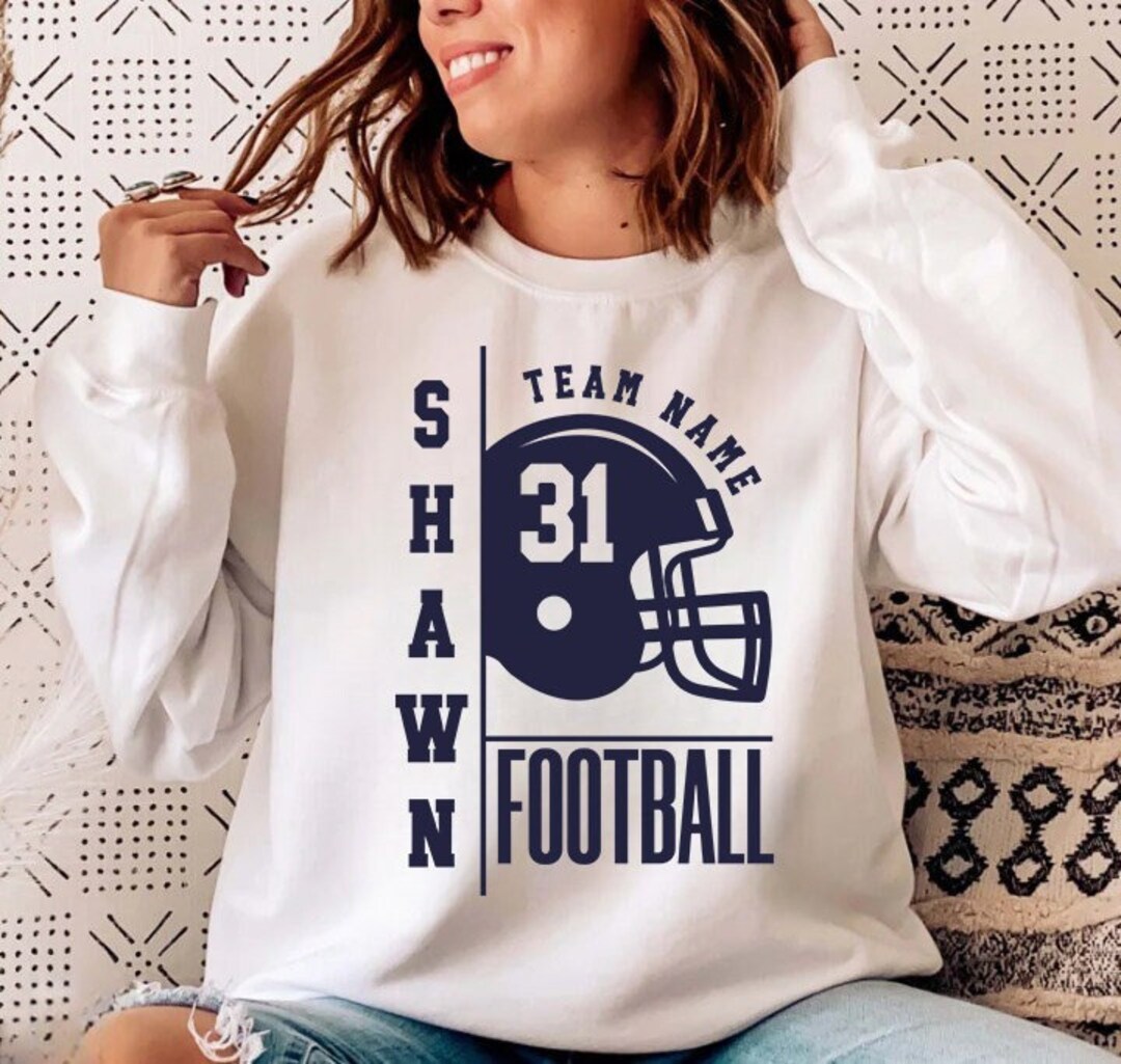 Personalized Football Team SVG, Custom Name & Number (digital File) - Etsy