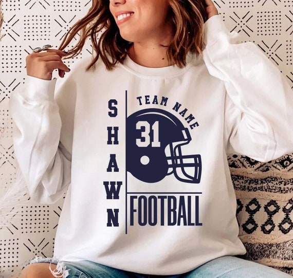 Personalized Football Team SVG, Custom Name & Number (Digital File)