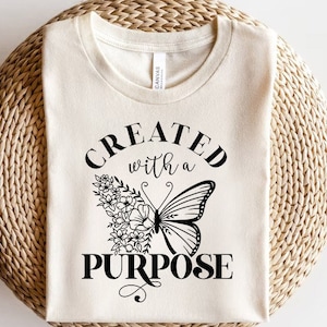 Created With a Purpose SVG PNG PDF, Self Love Svg, You Matter Svg, Christian Svg, Easter Svg, Worthy Svg, Faith Svg,Jesus Svg, Religious Svg