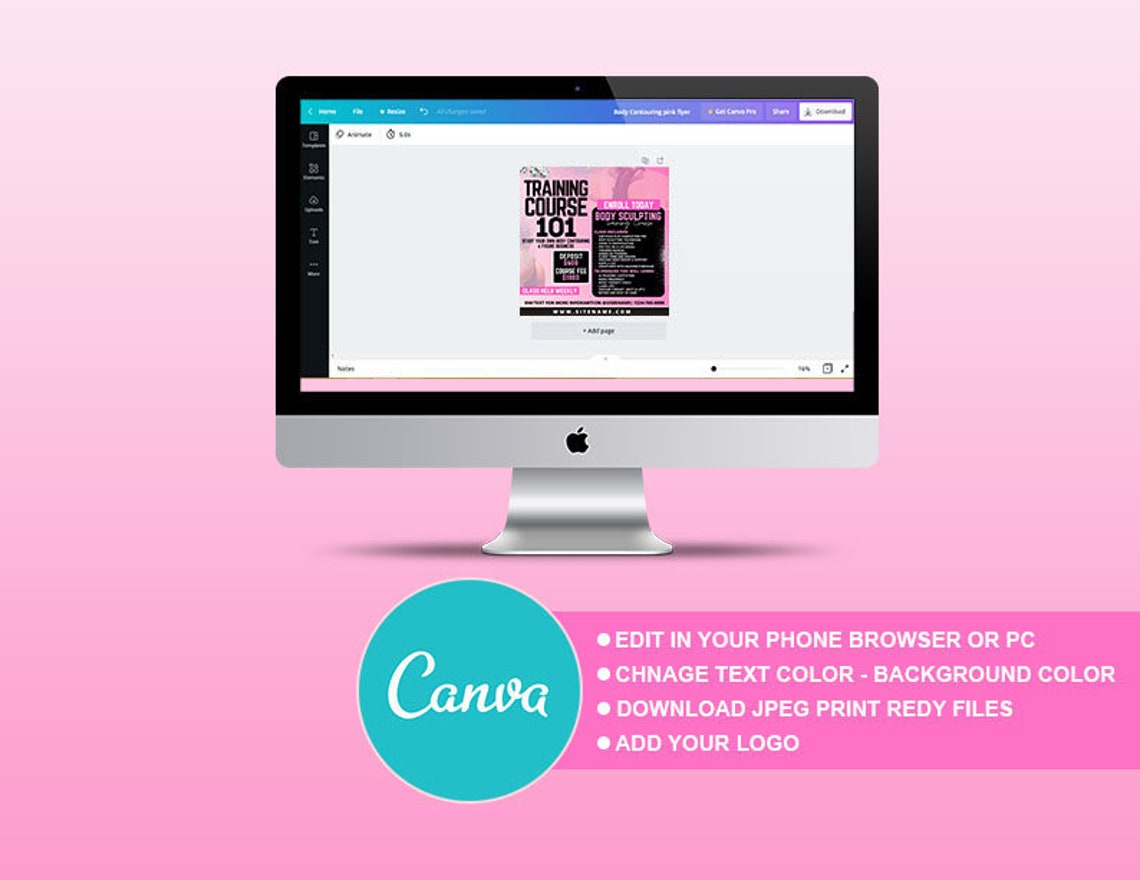 Body Contour Flyer Body Contouring Training Flyer Body Etsy