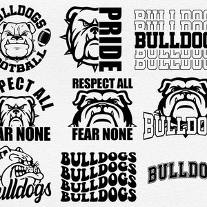 Bulldogs SVG Bundle, Bulldogs PNG Bundle,  Digital Files, Cut Files, Sublimation