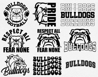 Bulldogs SVG Bundle, Bulldogs PNG Bundle,  Digital Files, Cut Files, Sublimation