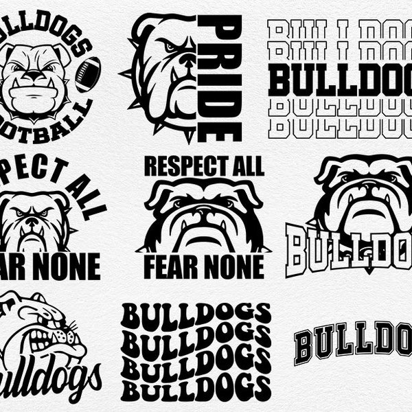 Bulldogs SVG Bundle, Bulldogs PNG Bundle,  Digital Files, Cut Files, Sublimation