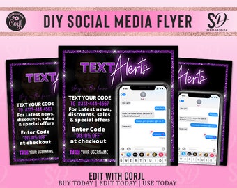 Text Alert Flyer | Etsy