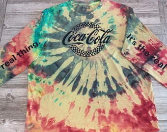 coca cola tie dye shirt