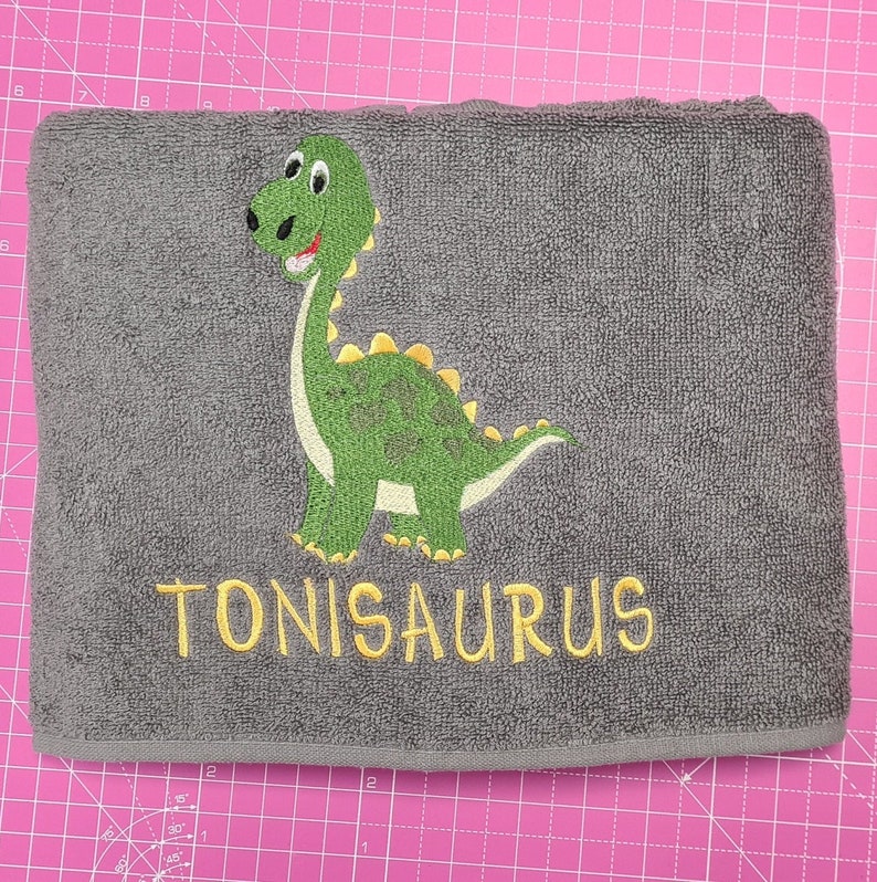 Personalised Dinosaur Towel - Thumbnail 2