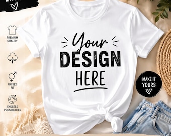 Camiseta unisex estampada personalizada. Crea tu propia camiseta de trabajo con tu marca.