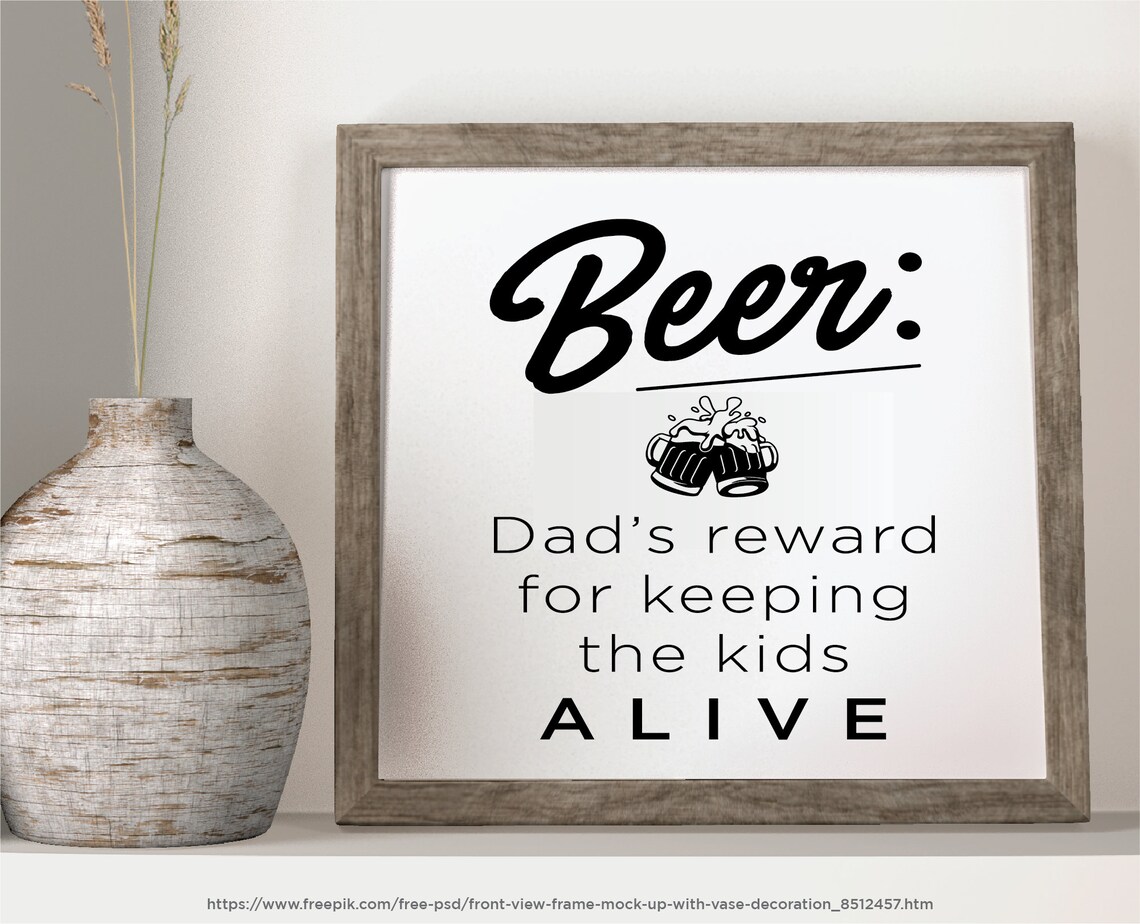 Dad's Beer SVG Fathers Day SVG Dad's Beer Reward For | Etsy