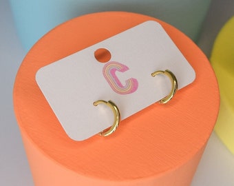 Pendientes Huggie rellenos de oro / pendientes colgantes, pendientes de oro, pendientes elegantes, pendientes asequibles, regalo de bday, regalo para ella, preppy