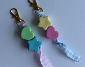Beaded Keychain Bag Charm