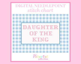 Gráfico de bordado de la Hija del Rey - Patrón de punto de cruz digital
