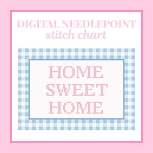 Home Sweet Home Nadelstichvorlage - Digitale Kreuzstichvorlage