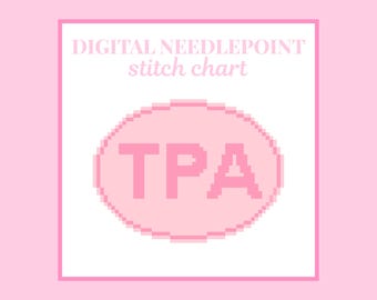 Gráfico de bordado de Tampa, Florida - Patrón de punto de cruz digital