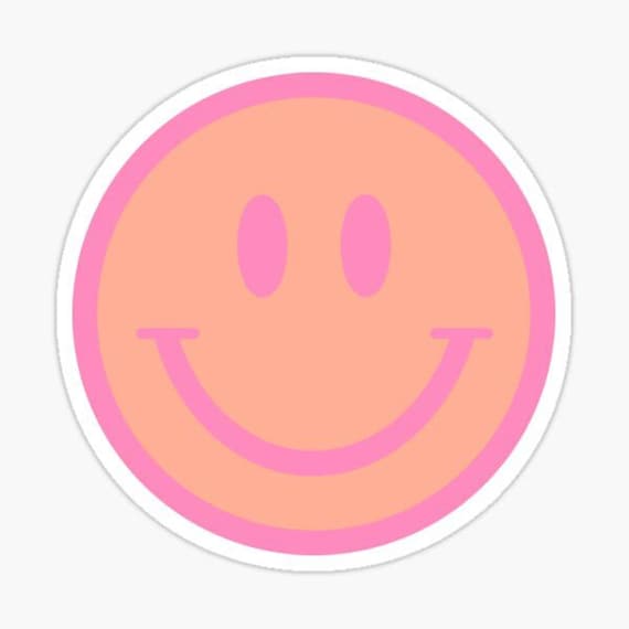 Smiley Face sticker laptop sticker preppy sticker girly | Etsy
