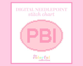 Gráfico de bordado de Palm Beach, Florida - Patrón de punto de cruz digital