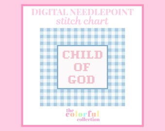 Gráfico de bordado del Niño de Dios - Patrón de punto de cruz digital