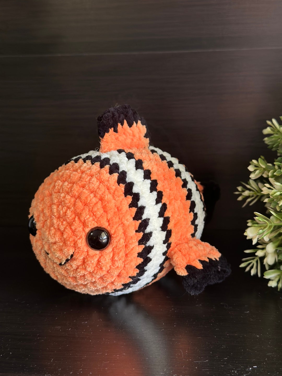 Crochet Clownfish Plushie Amigurumi Handmade Stuffed Toy - Etsy