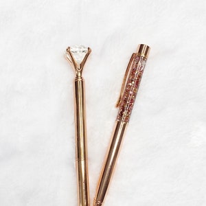 Floating glitter pens, glitter pens, planner pen, gifts for her, Rose Gold Beauty Set