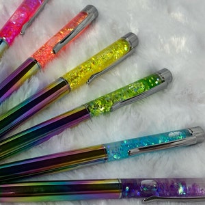 Floating glitter pens, Glitter pens, gifts for her, Rainbow set