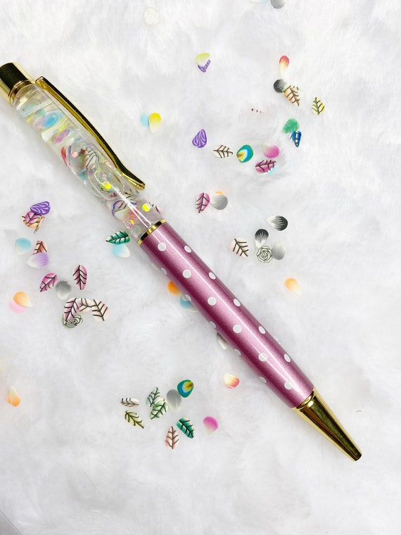 Glitter Pens, Floating Glitter Pens, Pretty Pens, Sparkly Pens, Planner  Pens, Journal Pens, Pretty Leaves Multiple Pen Colors 