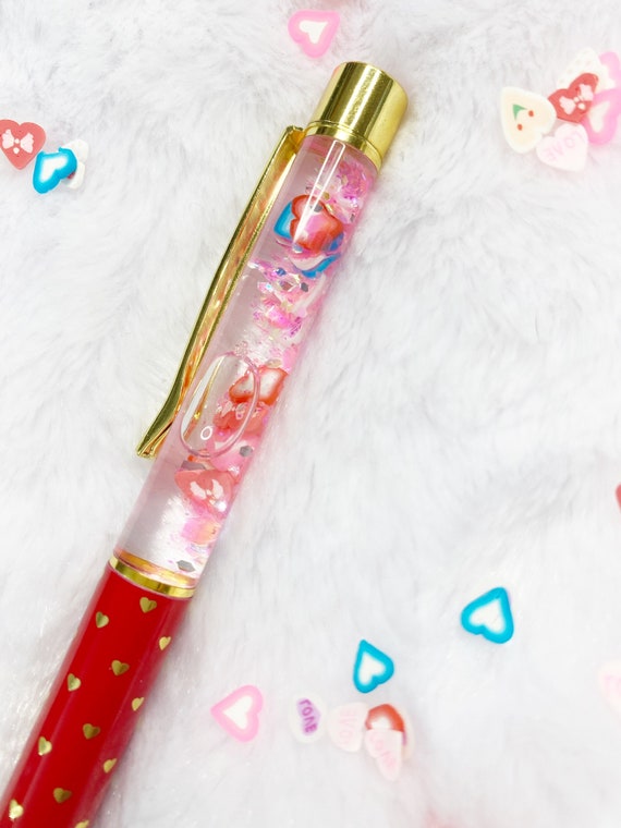 Floating Glitter Pens, Crazy Love, Gifts for Women, Planner Pen