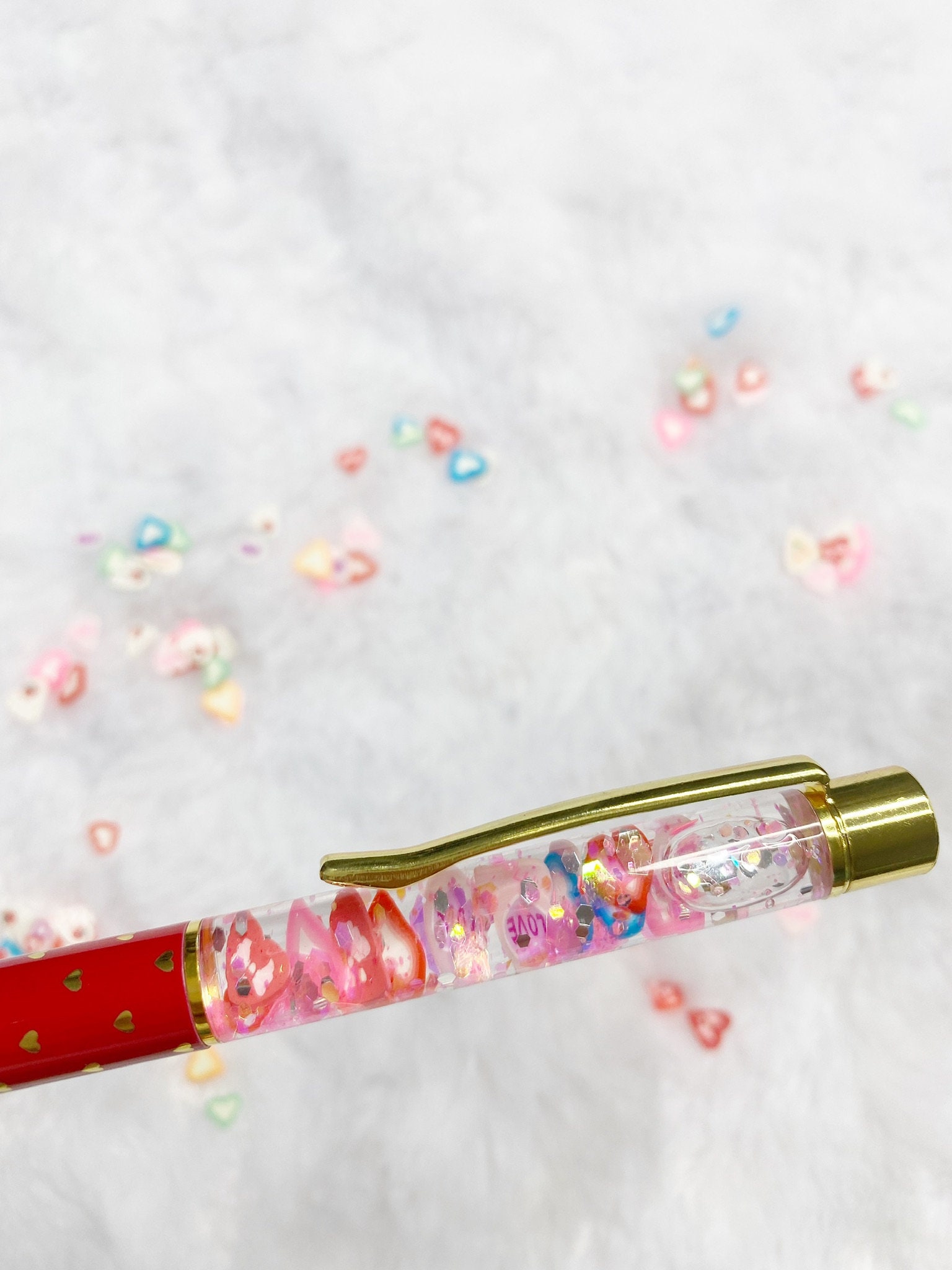Floating Glitter Pens, Crazy Love, Gifts for Women, Planner Pen